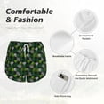 thumbnail image 6 of Xecao's Tropical Leaves1 for a double-layer running short for women, perfect for gym, tennis, and more, featuring a convenient pocket., 6 of 9