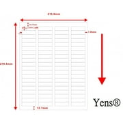 Yens® Label 80up Labels 100 sheets for Laser/InkJet 1 3/4 x 1/2 Inch (Same size as Avery 5167)