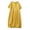 Yellow, variant on PuLe Summer Short Sleeve Dress Womens Short Sleeve Cotton Linen Jacquard Dress Crewneck Long Dress Loose Casual Dresses
