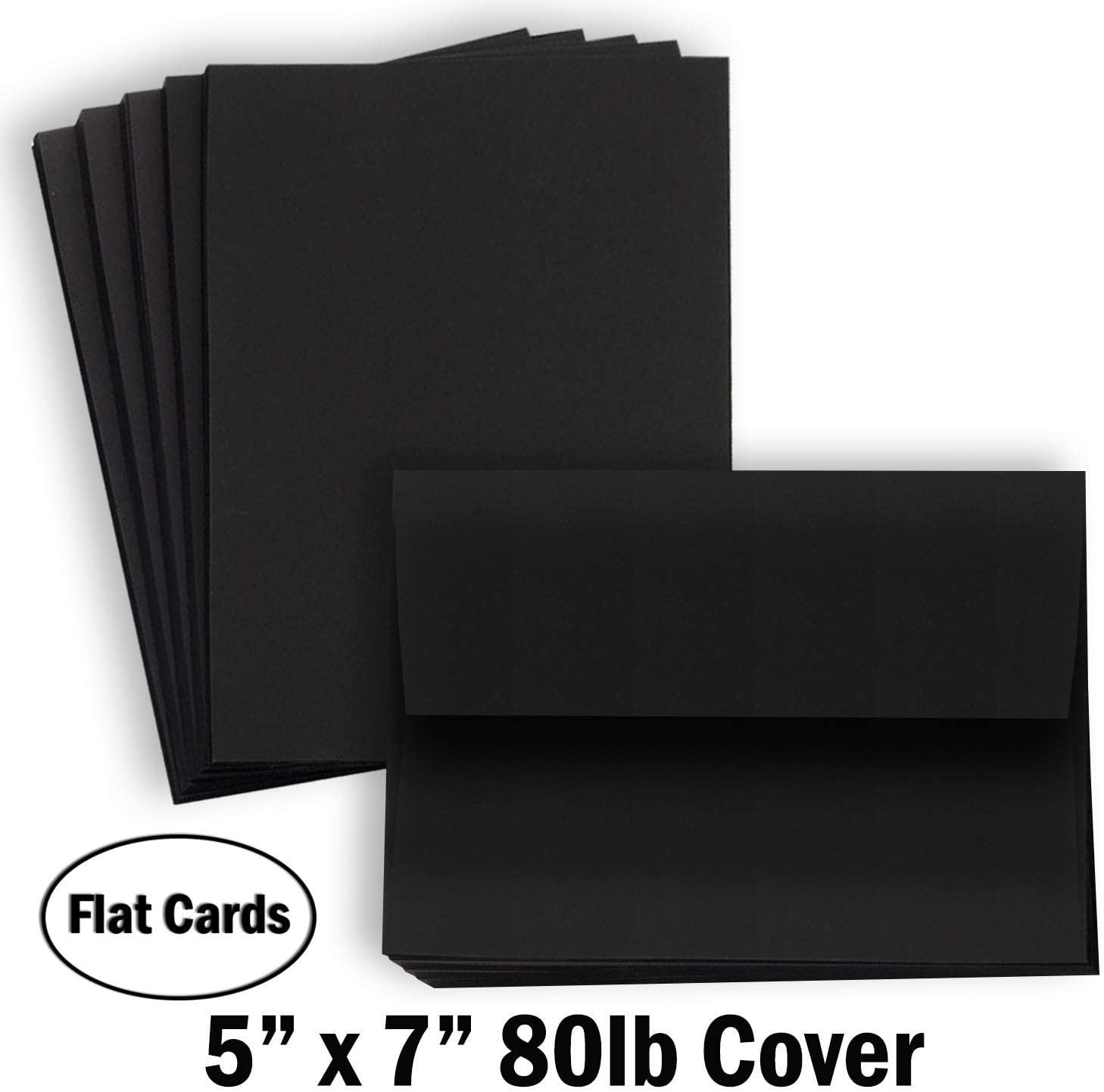 hamilco black colored cardstock thick paper blank note