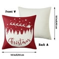 thumbnail image 4 of 4 Pcs Throw Pillow Cases, 18x18 inch Square Christmas Tree Santa Print Throw Pillow Covers, 4 of 9