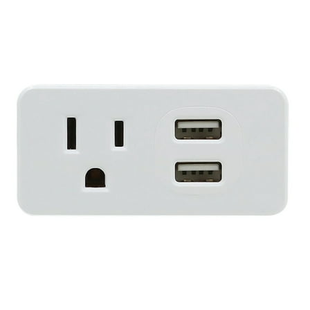 PRIME 1-Outlet Surge Protector Wall Tap with 2 USB-A Charging Outlets, PBU0012