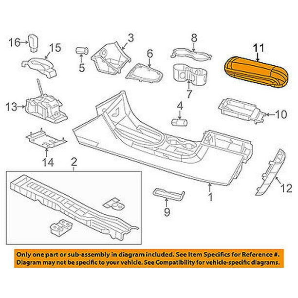 Dodge CHRYSLER OEM 1112 Avenger Center ConsoleArmrest Lid Cover Top