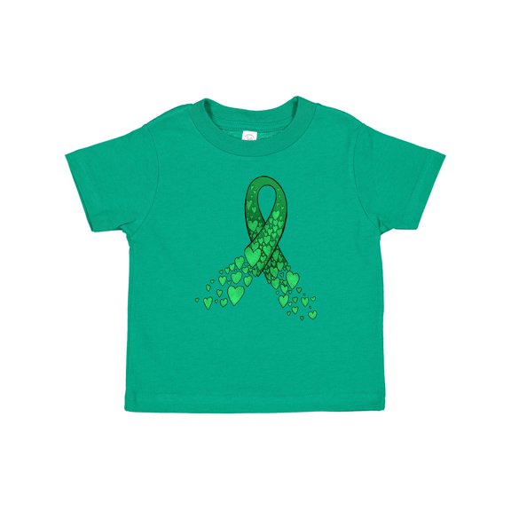 Inktastic Cerebral Palsy Awareness- Green Ribbon Made of Hearts Boys or Girls Baby T-Shirt