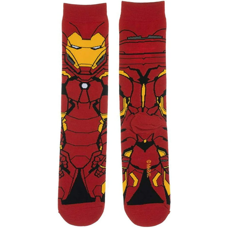 Marvel Avengers Iron Man 360 Character Crew Socks for Men