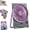 Purple, variant on Ultra Thin Mini USB Rechargeable Card Fan, Ultra-Quiet Portable Desk Fans, 180° Tilt Folding Table Fan with Phone Holder, for Office, Home (Blue)