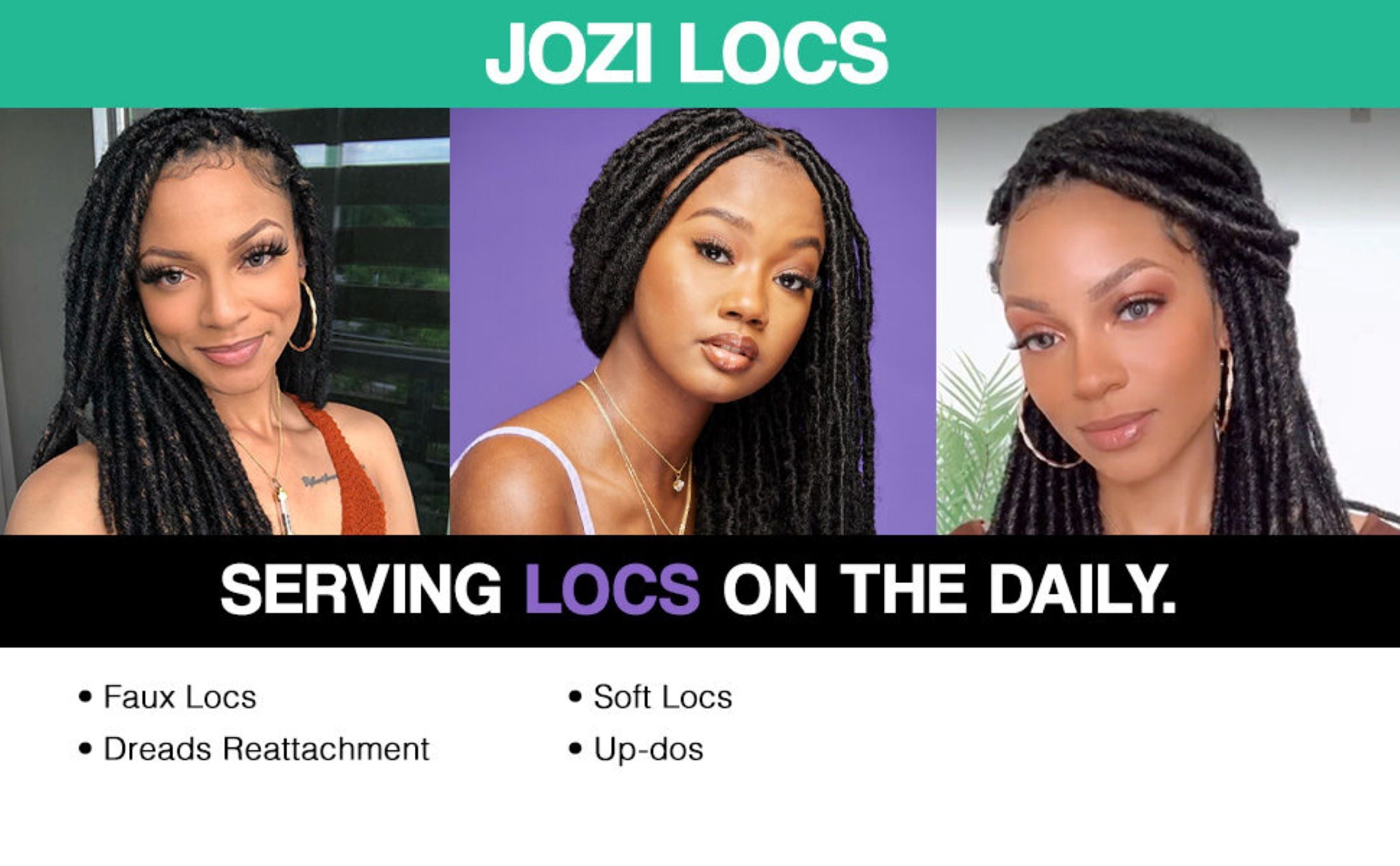 (4 pack) Darling Jozi Locs Crochet Hair 2X Pack, 18 inch, 1/27, Adult, Female