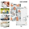 thumbnail image 6 of Yayeee 2 Pack Hand Towels for Bathroom 100% Cotton 16" x 28" Kitchen Towel, Gray Snow Houses, 6 of 7