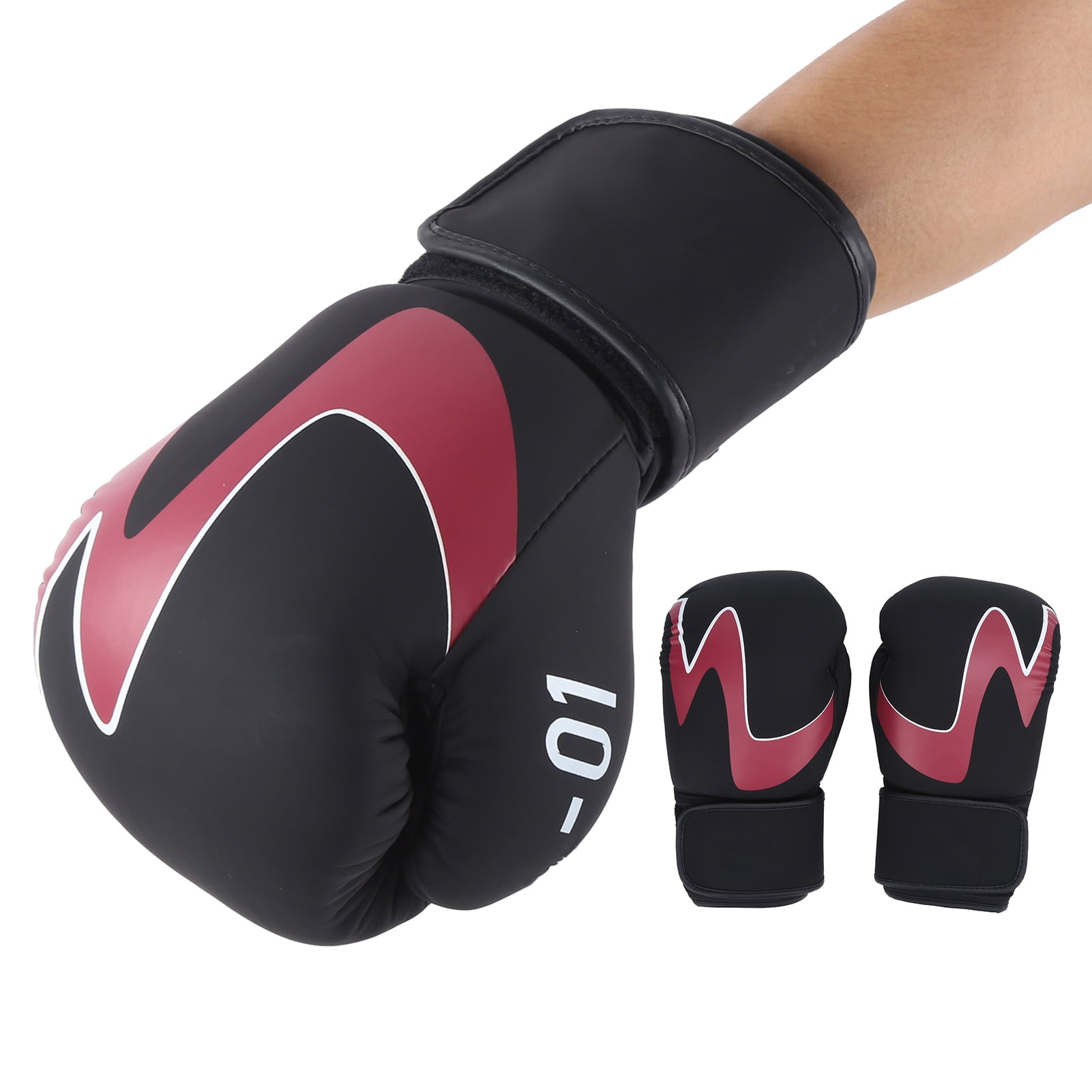 NFTIGB Pro Series Premium Boxing Gloves Unisex 12 oz (12 oz / 340 g) Training Sparring Heavy Bag Gear Red