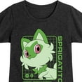 thumbnail image 3 of Pokémon  - Sprigatito Stats - Youth Girls Short Sleeve Graphic T-Shirt, 3 of 5