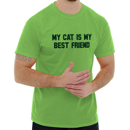 Brisco Brands My Cat Is My BFF Best Friend Short Sleeve Adult (My Cat Was My Best Friend)