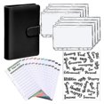 thumbnail image 1 of Nueva carpeta A6, planificador de presupuesto, cubiertas para cuaderno, tamaño de carpeta, bolsillos con 6 orificios, cremallera de plástico, ahorro de dinero, 1 of 1