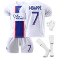 thumbnail image 1 of XLWhite 7AMbappe 7# Sergio Ramos 4# Conjunto de uniformes de fútbol con protectores de calcetines y rodillas para niños y niñas Nuevo diseño Deporte Moda Equipo de fútbol Jersey Traje para esquí esquí Gafas de esquí, 1 of 2