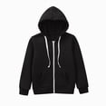 thumbnail image 4 of zuwimk Kids Zip Up Hoodie School Uniform Boys Girls Zipper Sweatshirt Oversized Y2K Fall Hooded Jackets With Pockets Preppy Clothes(5-6 Years,Black), 4 of 9
