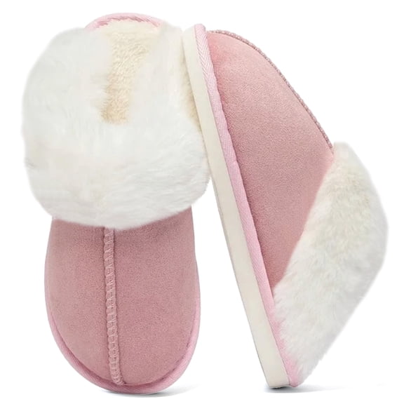 BERANMEY Slippers for Women Memory Foam Fuzzy House Slippers Bedroom Non-slip Warm Fluffy Plush Womens Slippers Unisex Slip on Anti-Skid Sole Slides