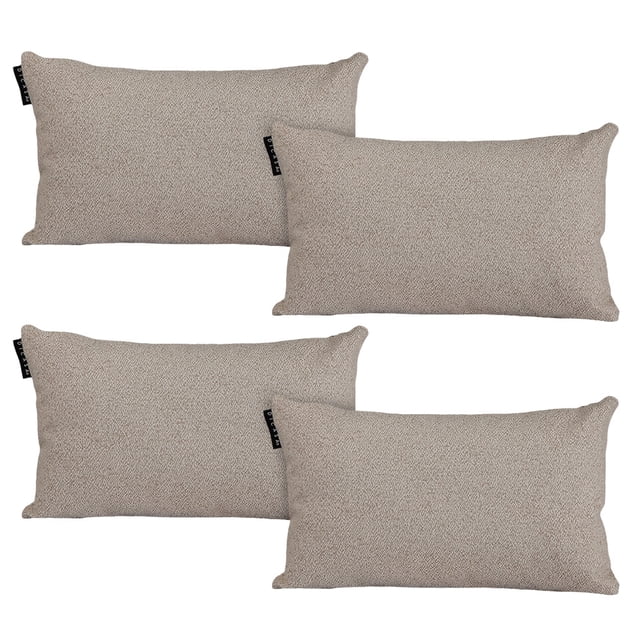 Cojin riñonera Decorativa Rectangular Set de 4 Apolo Crema