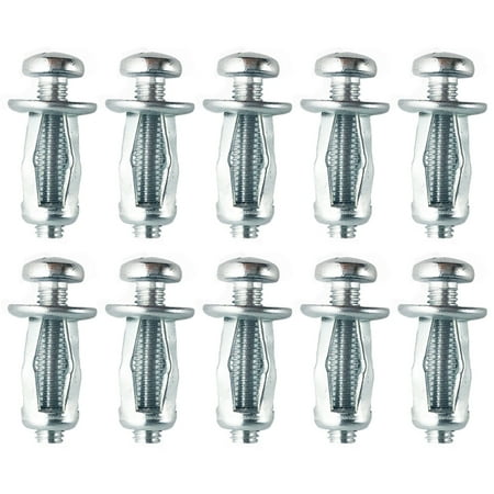 

BE-TOOL 10Pcs Hollow Cavity Metal Anchors Fixings Hollow Bolts Anchors for Thickness of 0-5mm/0-0.19in Shallow Hollow Plate (M8*30 Silver)