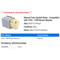 thumbnail image 2 of Manual Trans Upshift Relay - Compatible with 1994 - 1998 Nissan Maxima 1995 1996 1997, 2 of 2