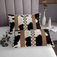 thumbnail image 3 of Erosebridal Tribal Aztec Coverlet Set Twin, Cow Print Bedding Set, Rectangle Geometry Bed Set, Super Cozy Room Decoration, 2pcs, 3 of 5