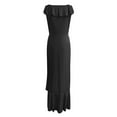 thumbnail image 4 of Vestidos Para Mujer Vestidos de Invitados de Boda Moda de Verano Sólido Causal Cuello en V Manga Corta Vestido Largo de Vacaciones Odeerbi ODB148284, 4 of 5
