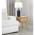 thumbnail image 3 of LumiSource Gloss Dark Blue Ceramic, White Shade Stella 23" Ceramic Table Lamp, 3 of 4
