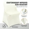 thumbnail image 5 of VEVOR Stretch Spandex Folding Chair Covers, Universal Fitted Chair Cover, Removable Washable Protective Slipcovers, for Wedding, Holiday, Banquet, Party, Celebration, Dining (50PCS Beige), 5 of 9
