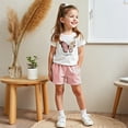 thumbnail image 5 of ZOYOEN Toddler Girls Outfit Sets- Cute Tees and Shorts Casual Short Sleeve Cotton Kids Summer Clothes Pink Size 4 T, 5 of 7
