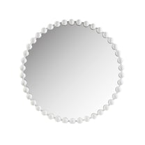 Gracie Mills Carolina Metal Beaded Round Wall Mirror - GRACE-8754