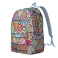 thumbnail image 2 of Unisex Boho Bohemian Rucksack, Vintage Style Backpack with Front Pocket, Lightweight Bag for School University Work Commute, Great Gift Choice, 2 of 5
