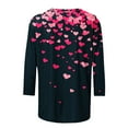 thumbnail image 5 of gakvbuo Valentine Day Shirt for Women Trendy 3/4 Sleeve Tunic Tops Cute Graphic Tees Round Neck Casual Funny Shirts Tops Blouse, 5 of 5