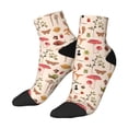 thumbnail image 3 of Salouo Retro Autum Mushrooms Pattern Unisex Middle Tube Socks,Middle-Finger Knee High Socks Over The Calf Tube Stocking Crew Stockings for Women and Men Tube Socks, 3 of 8