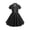 Black, variant on YOUYEDIAN Kids Notch Lapel 50s Dress for Girls Vintage Retro 1950s Polka Dot Dress for Girls 50's Swing Dress (Red, 4-5 Years)