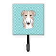 thumbnail image 1 of Porte-Laisse et Porte-Clés Borzoi Bleu à Damier, 1 of 1