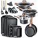 thumbnail image 3 of Bakken-Swiss 20-Piece Kitchen Cookware Set – Granite Non-Stick – Eco-Friendly – for All Stoves & Oven-Safe - Marble coating, 3 of 4