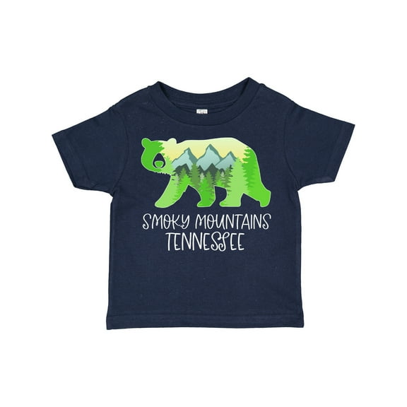 Inktastic Smoky Mountains, Tennessee Mountains and Bear Shape Boys or Girls Toddler T-Shirt