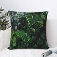thumbnail image 4 of Yiaed Lush Foliage Green Plant Print Pillow Covers Super Soft Decorative Square Throw Pillow Covers Case Cushion Covers for Sofa Couch Bedroom Car Decor（No pillow core）-26"x26", 4 of 7