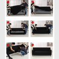 thumbnail image 5 of Sofá de 2 piezas de sofá de tela jacquard estirable de 3 plazas negro Sunnimix Sofa Loveseat Couch Slipcover, 5 of 5