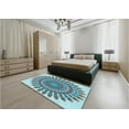 thumbnail image 4 of Ahgly Company Indoor Rectangle Patterned Tron Blue Area Rugs, 7' x 9', 4 of 6