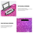 thumbnail image 5 of Easygdp Pink Purple Glitter Print Elastic and Washable Suitcase Protective Cover with Hidden Zipper Fits 18-32 inch Luggage -Small, 5 of 9