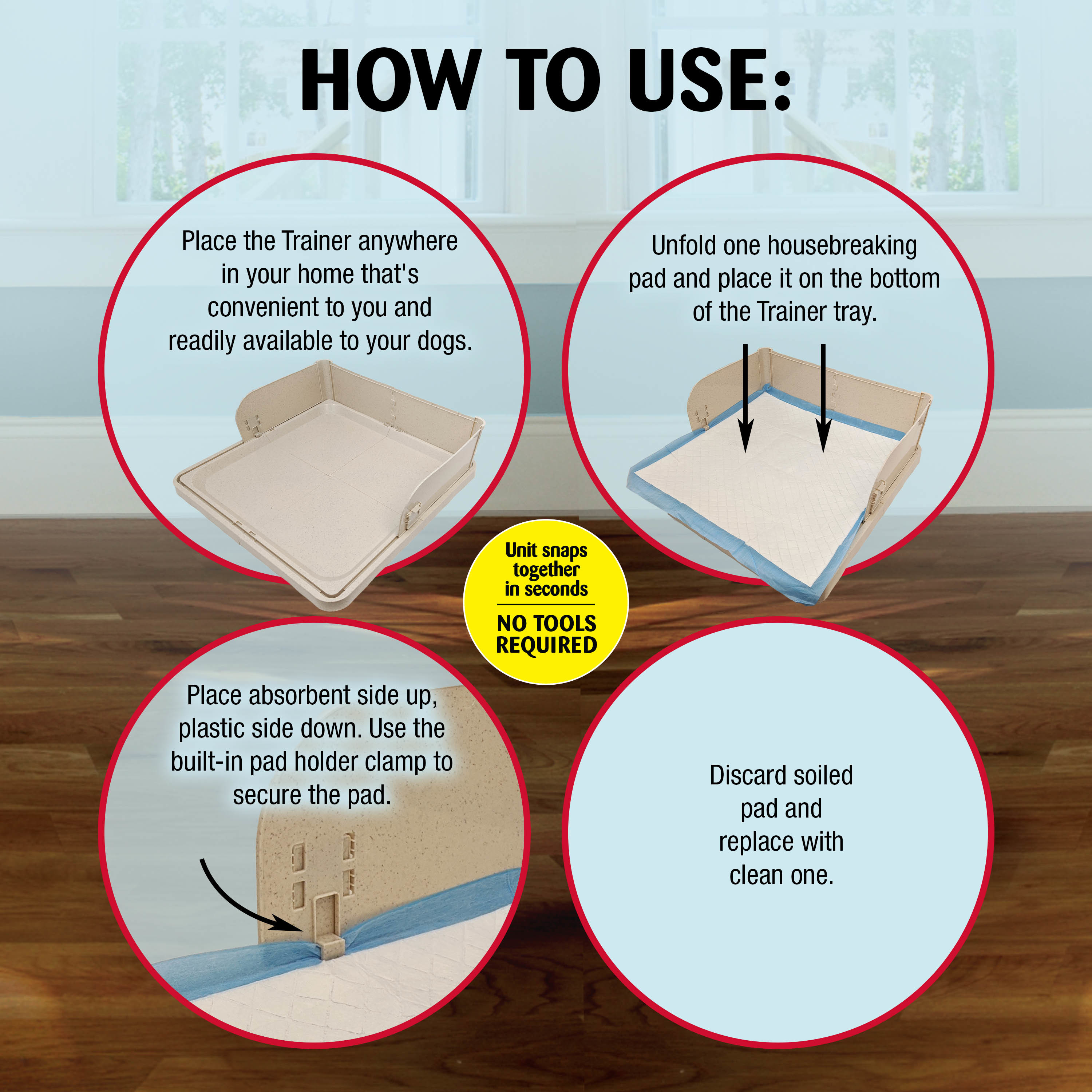 wee wee pad on target trainer