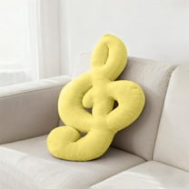 TAROFISH Musical Note Throw Pillow 19.69 Inch Soft Plush Cushion for Music Lovers Home Decor Bed Sofa Living Room,Yellow,1PC