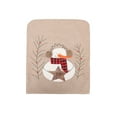 thumbnail image 6 of SSBSM Chair Cover Embroidery Snowman Scarf Wrinkle Resistant Anti-fade Christmas Decoration Wear-resistant Christmas Linen Table Placemat for Home, 6 of 8