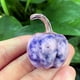 thumbnail image 5 of Decoración de cristal de calabaza mini | Amatista Ágata Escultura de Vidrio Rojo Rosa Verde Púrpura Blanco Gris Amarillo | Ornamento de piedra preciosa pulida a mano | Centro de mesa de Halloween, 5 of 6