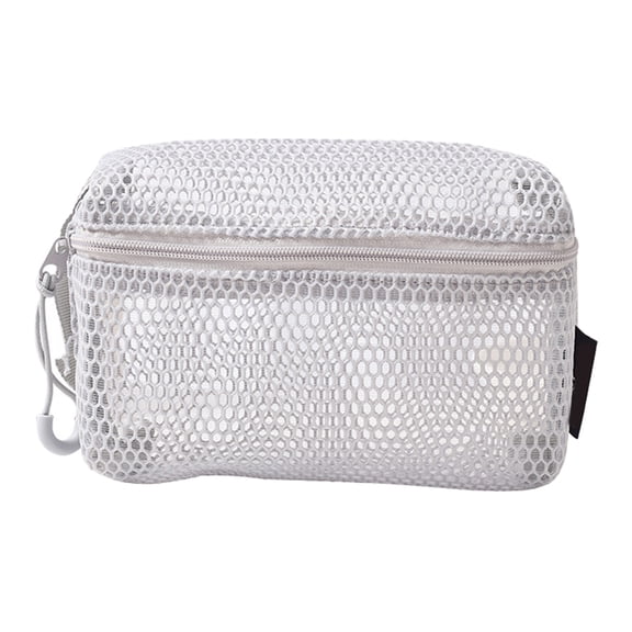 Ruanlalo Cosmetic Bag Zipper Design Adjustable Size Large Capacity Mesh See-Through Washable Breathable Travel Makeup Organizer Storage Pouch