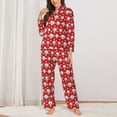 thumbnail image 2 of Sikiie Cute Baseball Women's Long-Sleeve Shirt and Full-Length Bottom Pajama Set (s-xxl)-Medium, 2 of 7