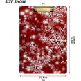 thumbnail image 3 of FMSHPON Christmas Festive Snowflake Merry Clipboard Hardboard Wood Nursing Clip Board and Pull for Standard A4 Letter 13x9 inches, 3 of 5