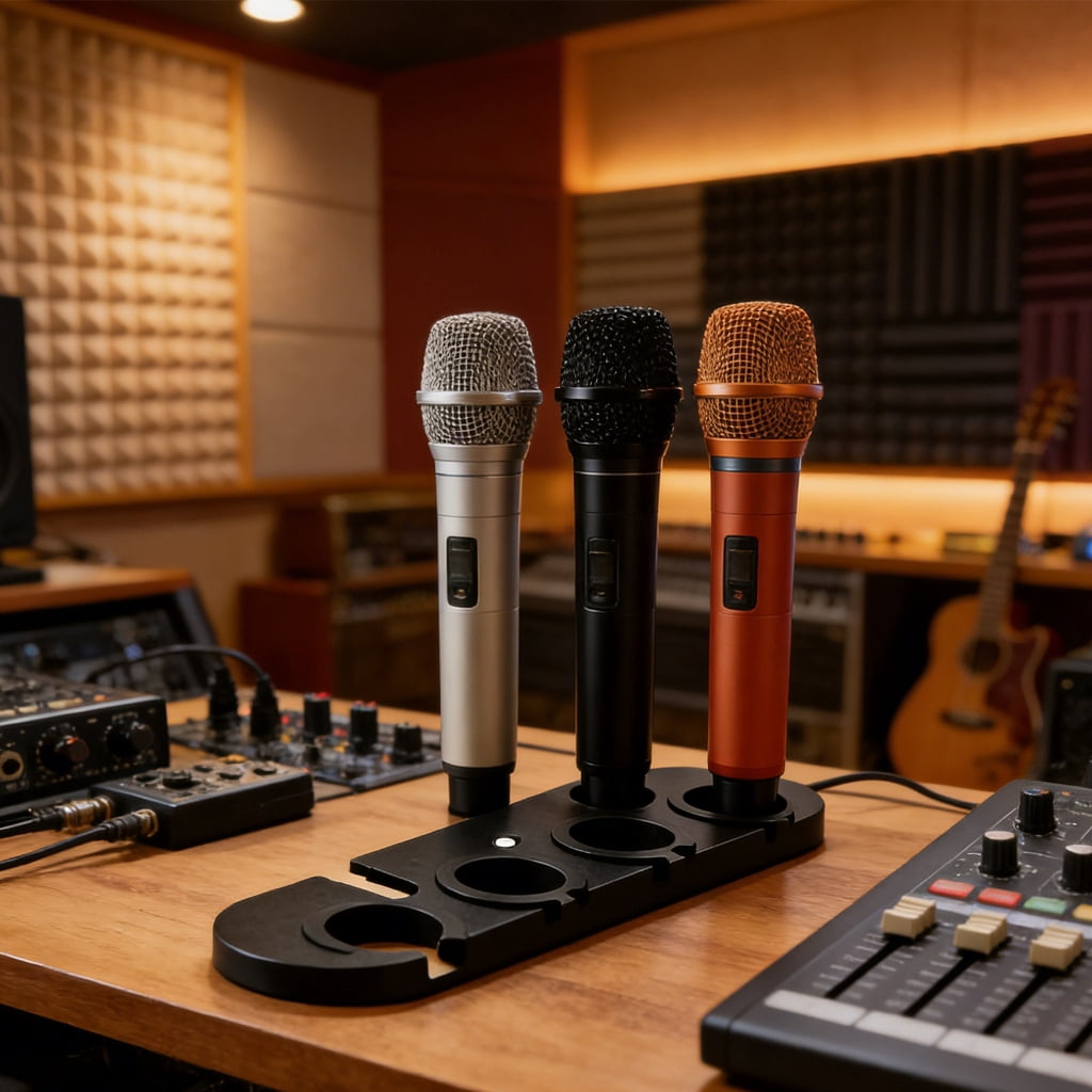 JROCHE Microphones Holder Stand Accessory With 3/8 Thread For Easy Installation And Use