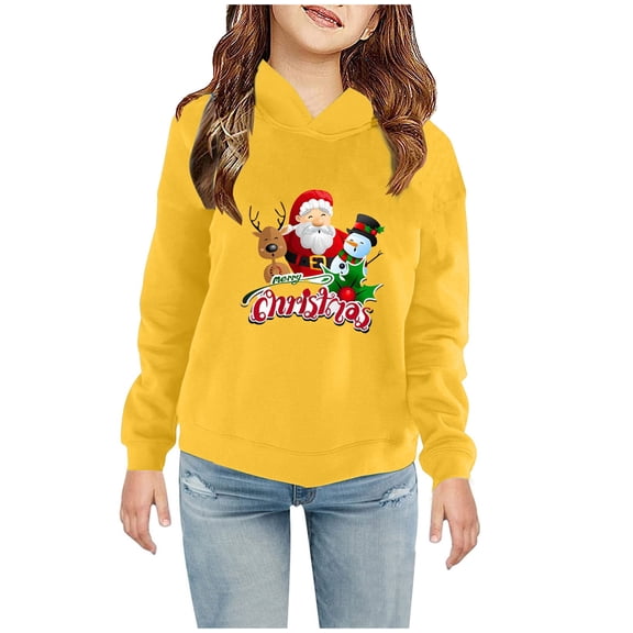 AOOCHASLIY Black and Friday Kid Tops Christmas Toddler Baby Boy's Girl's Hoodie Children's Casual Print Sweatshirt For The Baby Gift