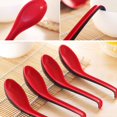 thumbnail image 4 of 10 Pieces Soup Spoons, Chinese Style Plastic Spoons, Soup Spoons Large Long Handle Spoon, Noodle Soup Spoons / Plastic Soup Spoons Rice Spoons, Office, School, 4 of 7