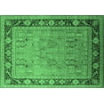 thumbnail image 1 of Ahgly Company Indoor Rectangle Oriental Emerald Green Industrial Area Rugs, 8' x 12', 1 of 4
